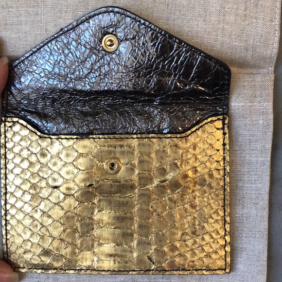 Zagliani gold python coin/card purse - Picture 4 of 7